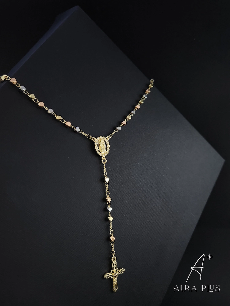 Tri-Color Halo Mary Rosary