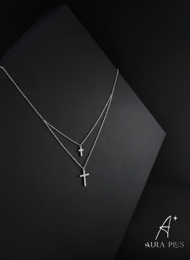 Silver Double Layer Cross