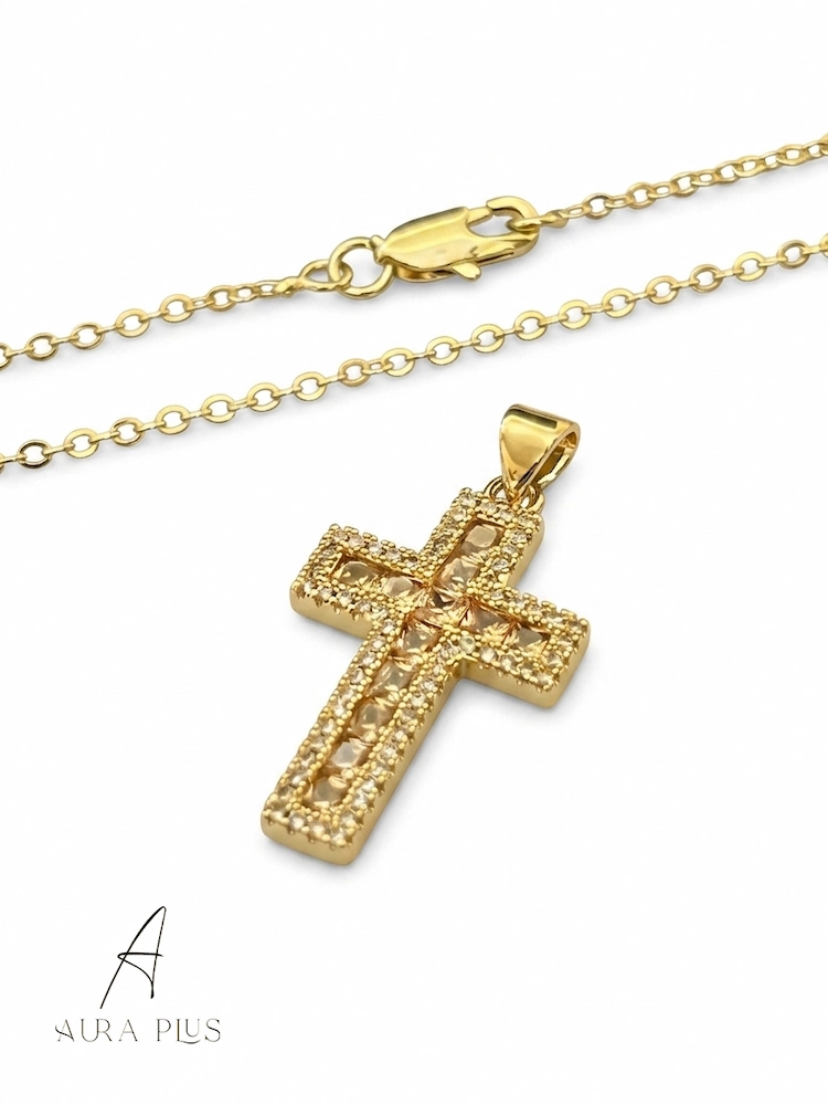 Honey gold - Zircon Cross